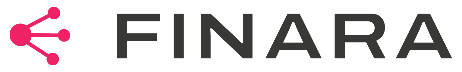 Finara logo with abstract icon and text